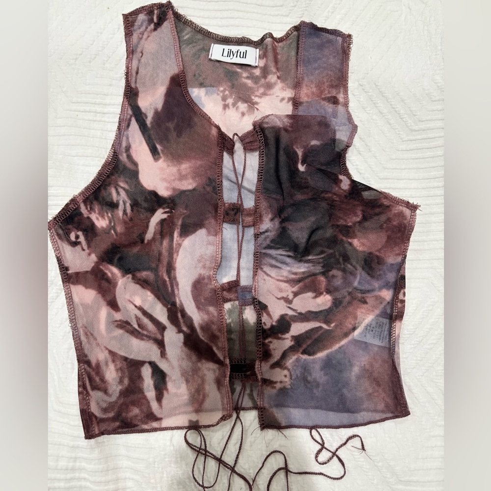 Women's Artistic Print Top - Multicolor